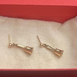James Avery Christmas bell post earrings 14k yelllow gold